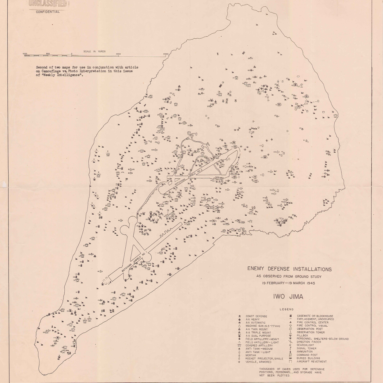 Iwo Jima Tunnel Map